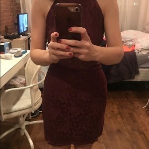 Lulu’s high neck lace dress
